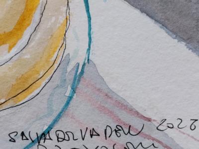 Acuarela cafè y ensaimada