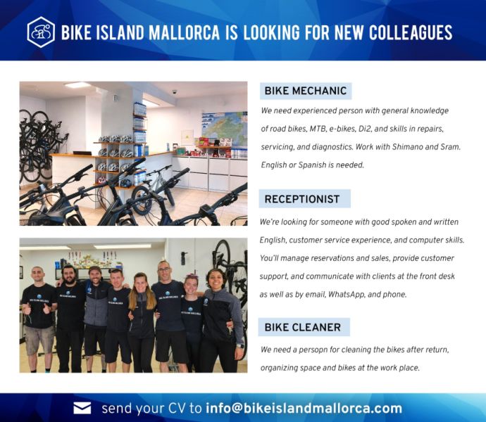 Arbeit in einem Fahrradverleih in Puerto Pollensa