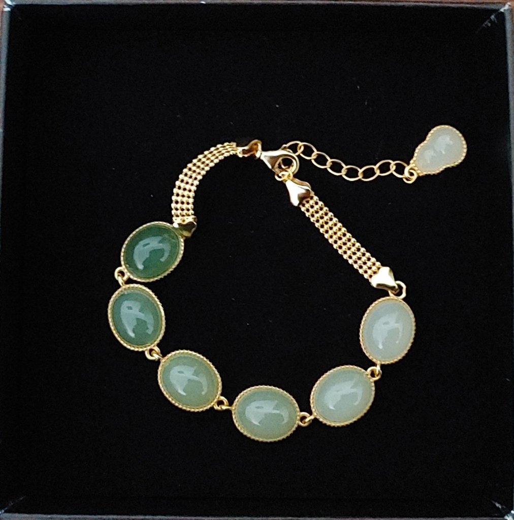 Armband Silber - Nephritjade