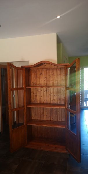 Storage cabinet with glass doors