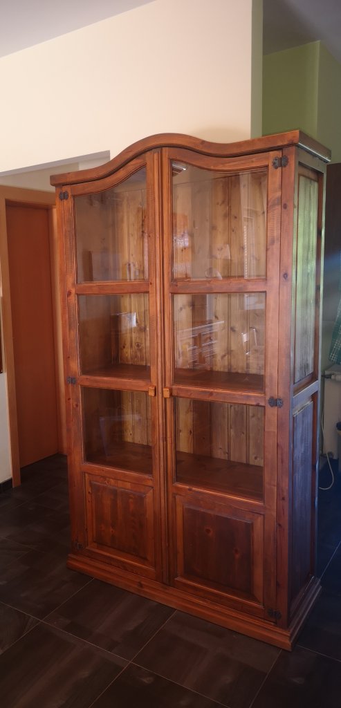 Storage cabinet with glass doors