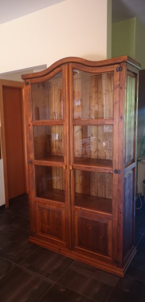 Storage cabinet with glass doors