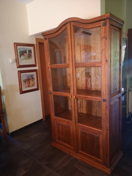 Storage cabinet with glass doors