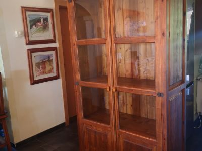 Storage cabinet with glass doors