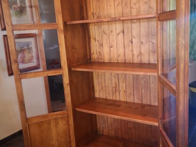Storage cabinet with glass doors