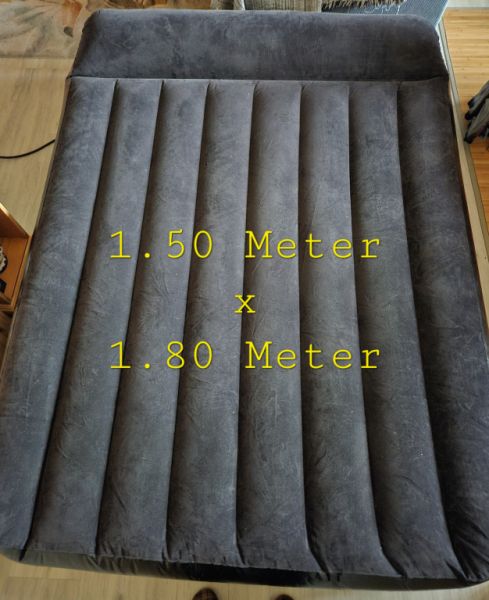 Aufblasbares Gästebett + Bodenteppichheizdecke