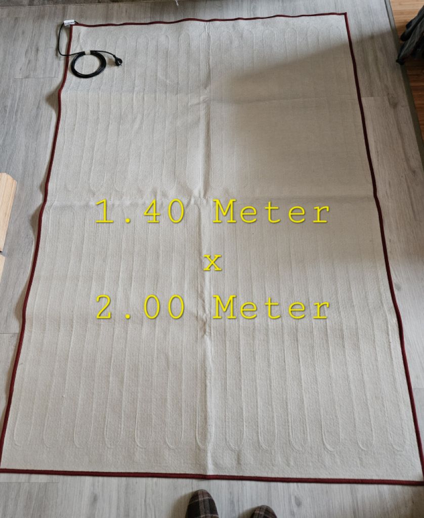 Aufblasbares Gästebett + Bodenteppichheizdecke