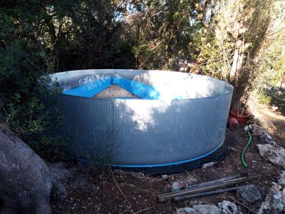Aufstellpool als Wasser Deposit