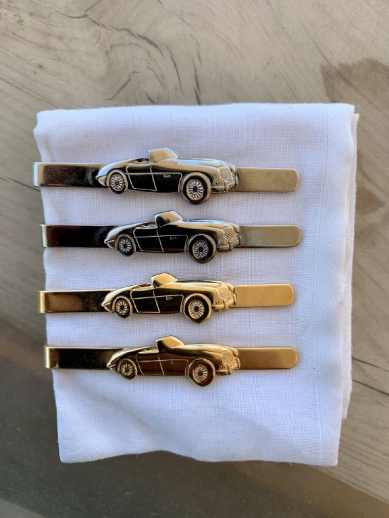 Austin-Healey alfileres de corbata chapados en oro y plateados Oldtimer Classic Car Automobilia