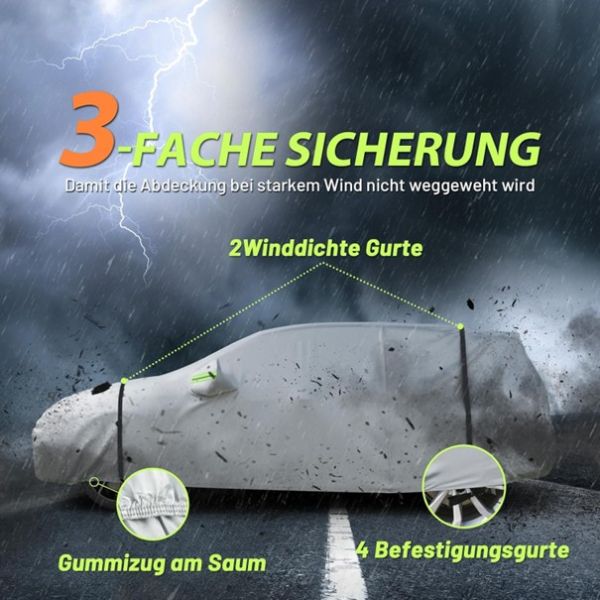 Autoabdeckung Vollgarage Auto Abdeckplane Staubdicht Wasserdicht Autohülle Autoplane Winter & Sommer