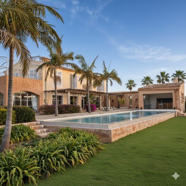 Vanguardia y Naturaleza: Villa de lujo con vistas panorámicas entre Porto Colom y Manacor