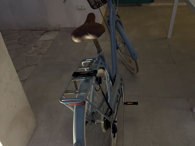 B'Twin Women's City Bike in Light Blue with Basket 28"