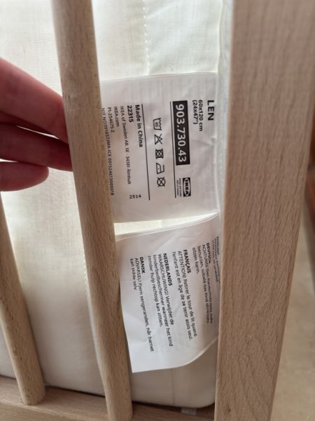 Crib, mattress and bumper for baby