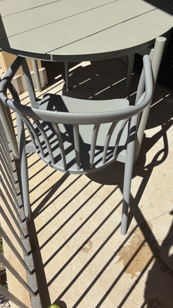 Balcony Furniture - Round Table and 2 Chairs - SKLUM Table ELTON + 2 IVOR Chairs Green/Khaki