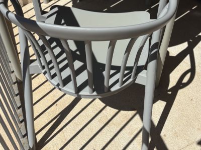 Balcony Furniture - Round Table and 2 Chairs - SKLUM Table ELTON + 2 IVOR Chairs Green/Khaki