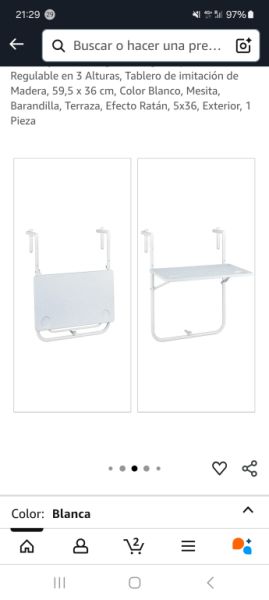 Balkontisch  weiß zum klappen