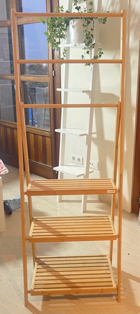 Bambusregal  5 Ebenen 140x34x42, neuwertig