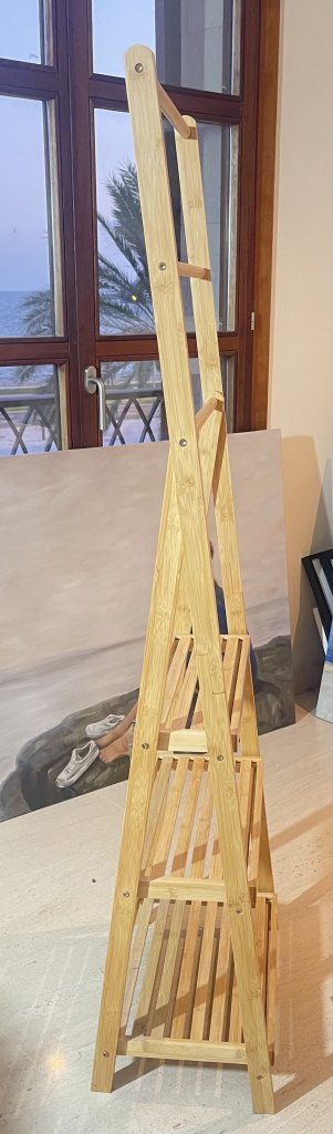 Bambusregal  5 Ebenen 140x34x42, neuwertig