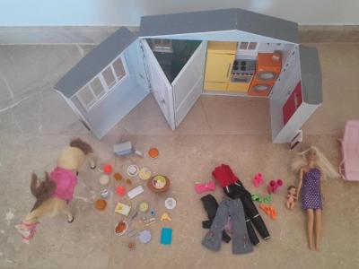 Barbie house with accessories