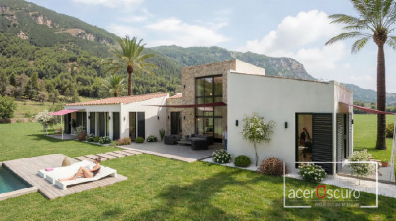 Bauen Mallorca: Fertighaus Finca Modell "Petra"