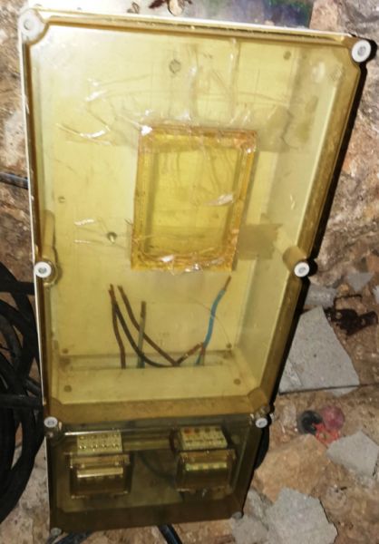 Construction power box according to span. regulation.