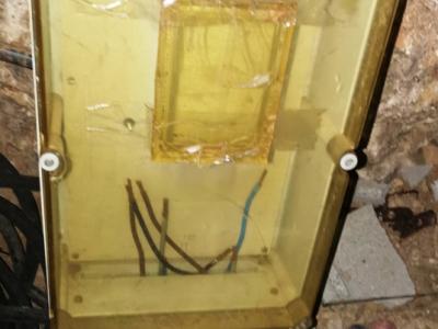 Construction power box according to span. regulation.