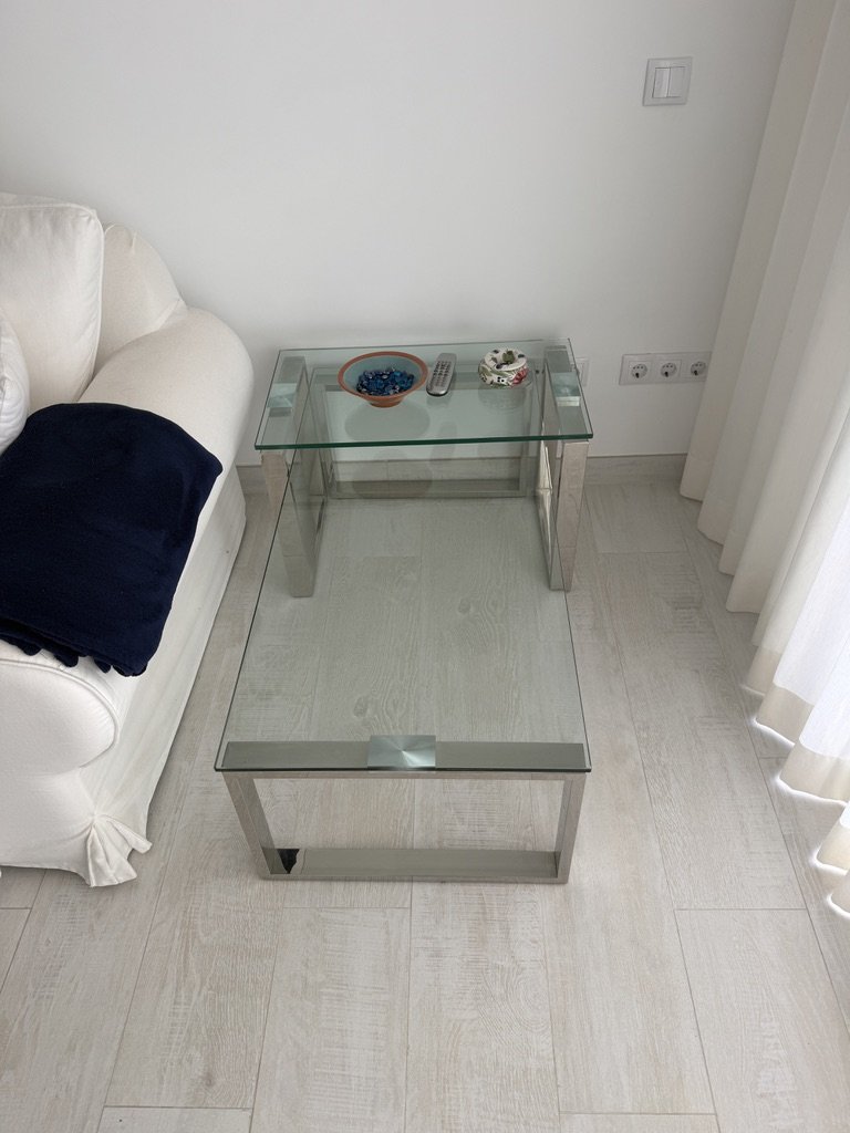 Glass side table available