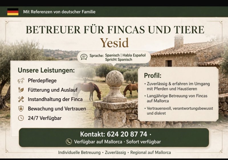 BETREUER FÜR FINCAS UND TIERE