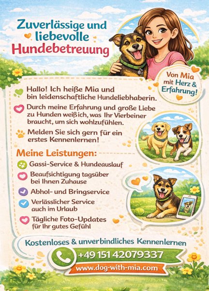 Biete zuverlässige Hundebetreuung mit Spaziergängen an