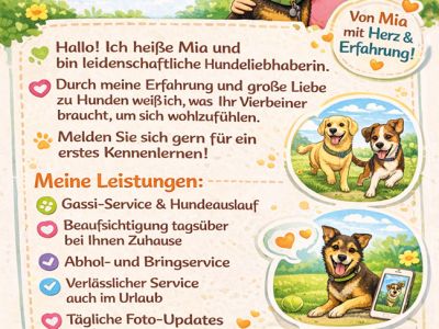 Biete zuverlässige Hundebetreuung mit Spaziergängen an