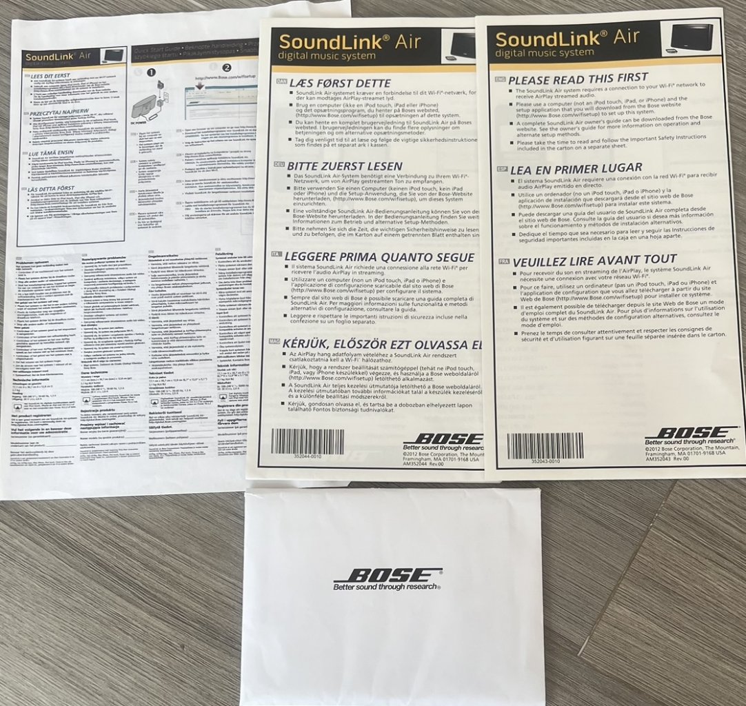 Bose Soundlink Air , Wifi