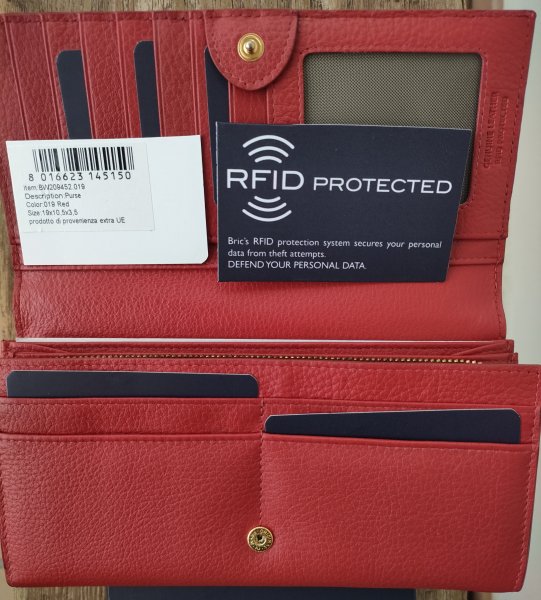 Bric's Italia Portemonnaie Brieftasche Geldbörse echtes Leder RIFD PROTECTED