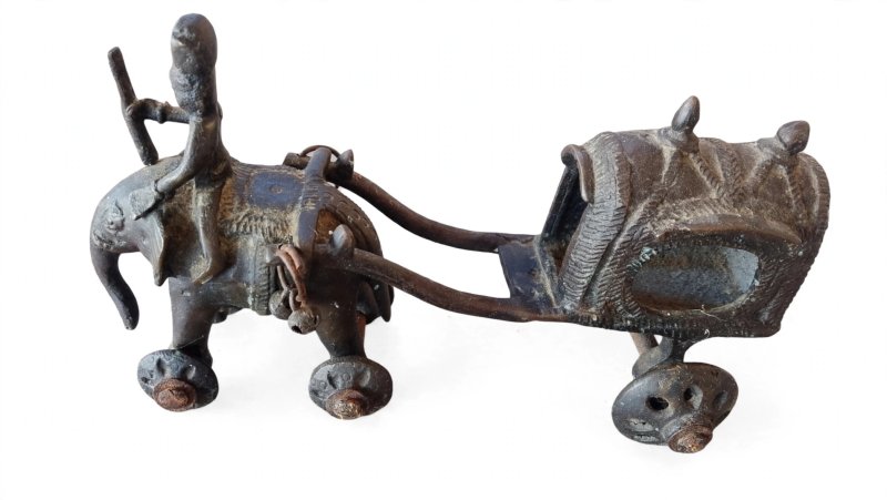 Bronze Elefant mit Kutsche