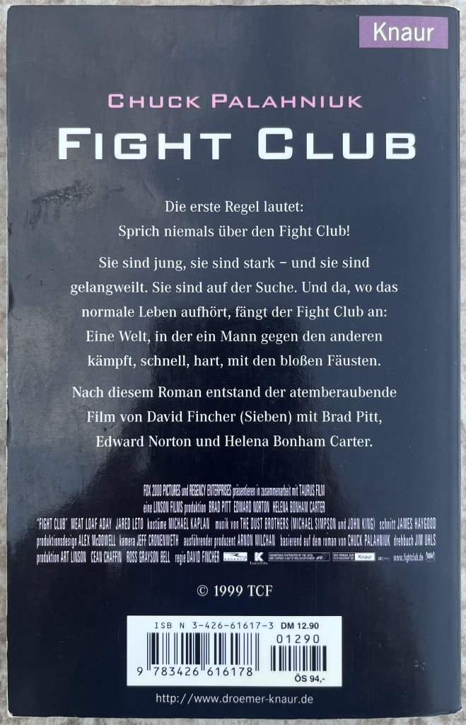 Book - Fight Club