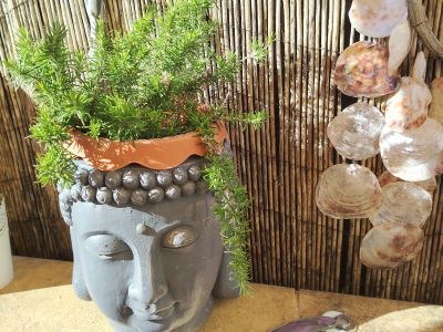 Budda und Budda Blumentopf