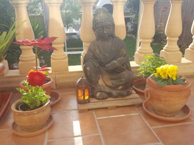 Budda und Budda Blumentopf
