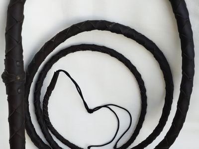 Bullenpeitsche Lederpeitsche 260cm in Farbe braun