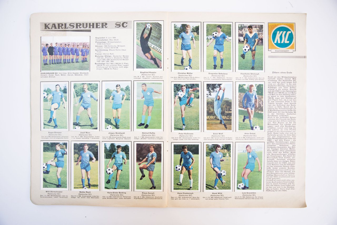 Bundesliga Aces sticker album 1966/67 complete