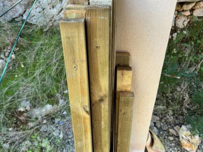 ca. 60m Holzleisten / Dachlatten kesseldruckimprägniert 4,5 x 7cm