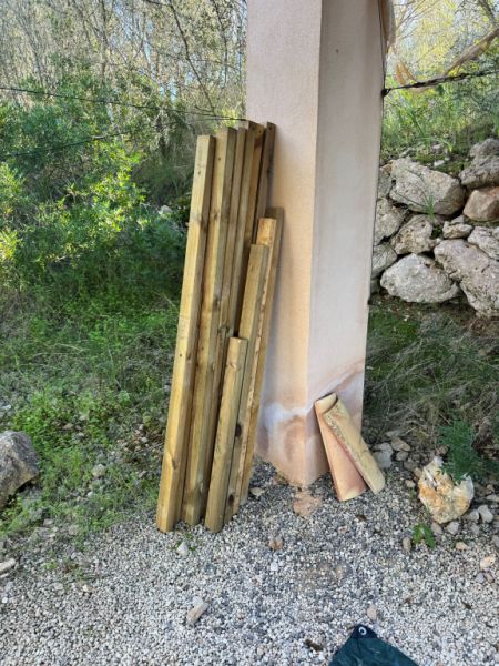 ca. 60m Holzleisten / Dachlatten kesseldruckimprägniert 4,5 x 7cm