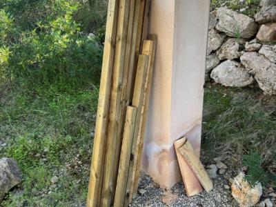 ca. 60m Holzleisten / Dachlatten kesseldruckimprägniert 4,5 x 7cm