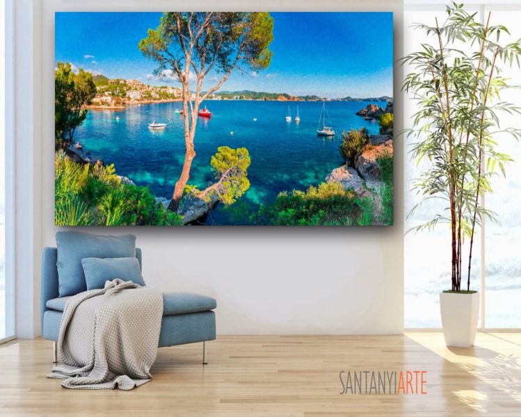 Cala Fornells - Kunst auf Leinwand    170x100cm