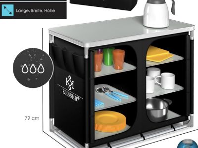 Cocina de camping con hornillo