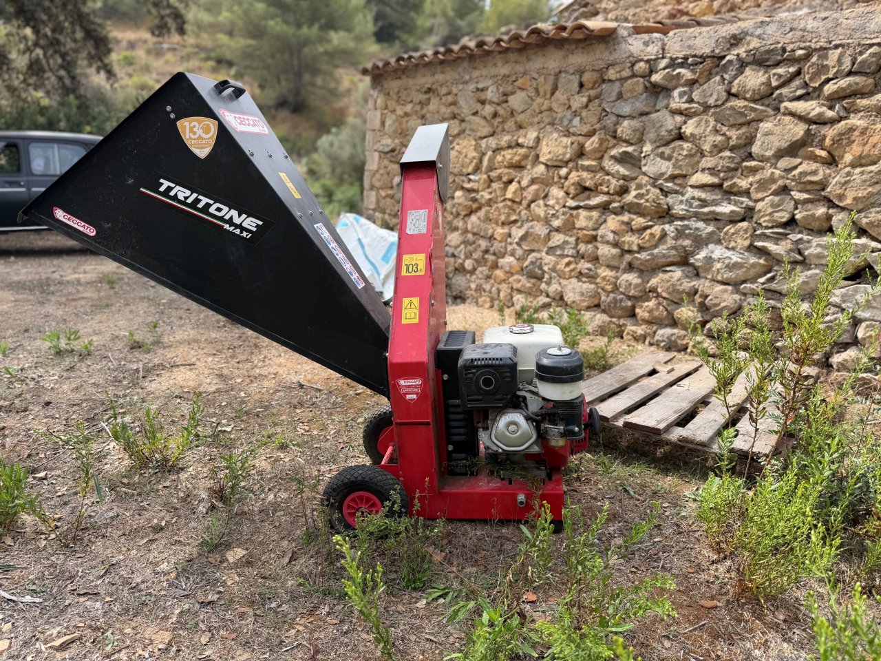 Ceccato Tritone Maxi Profi-Häcksler Honda GX390 kaum benutzt (ARTA)