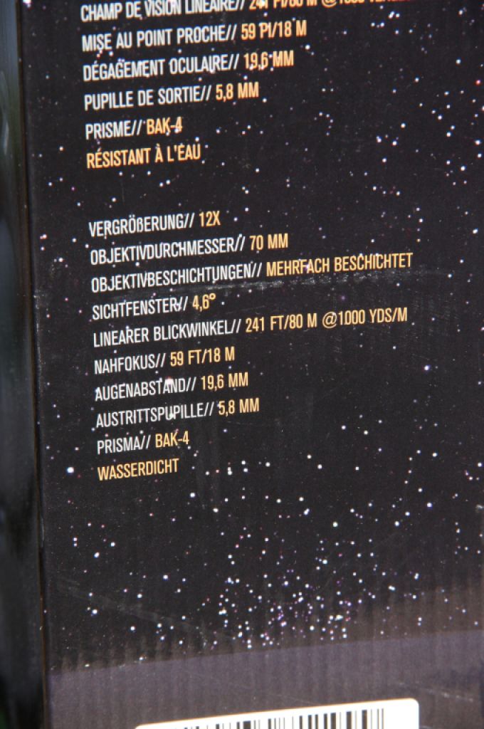 CELESTRON Fernglas "Cometron" 12x70, Sehfeld 4,6 Grad, Gewicht ca. 1,4 kg, brillenträgergeeignet