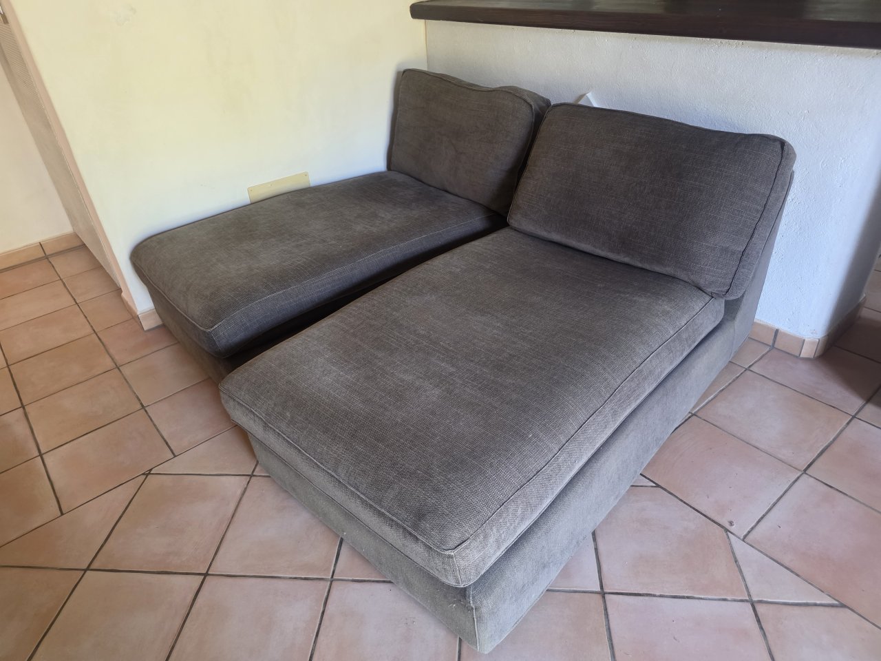 IKEA chaise lounge mottled grey