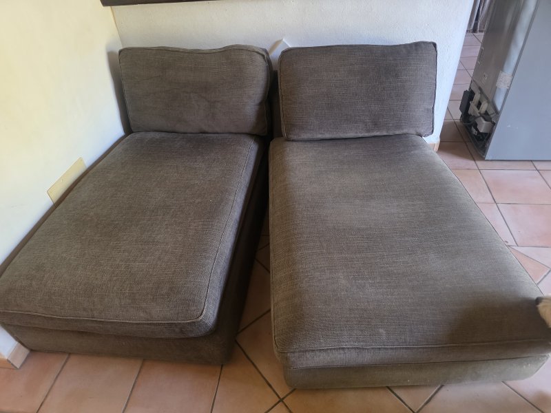 Chaiselongue IKEA gris jaspeado