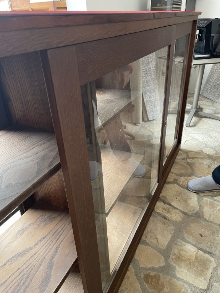 Charming home bar with 2 bar stools & mirror – rustic, decorative, ready to use