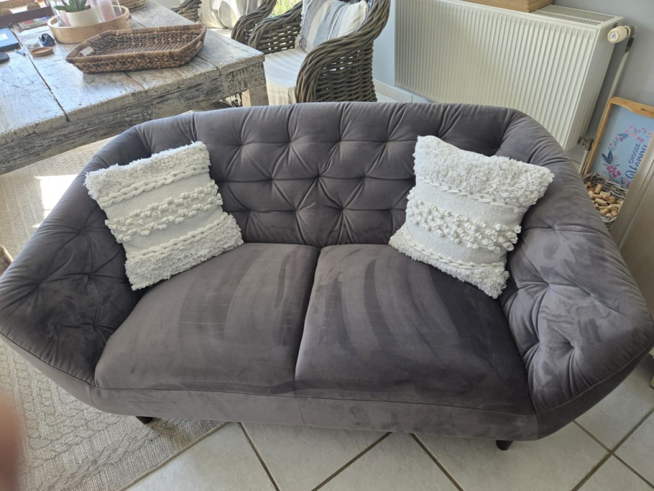 Chesterfield 2er-Sofa, wie neu: Santa Ponza