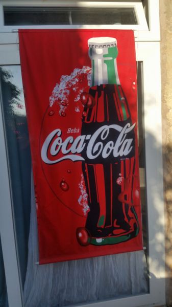Estandarte de tela de Coca Cola
